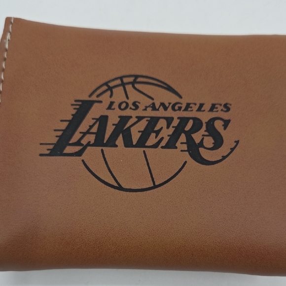 Tan Leather Wallet Los Angeles Lakers New - Picture 4 of 16